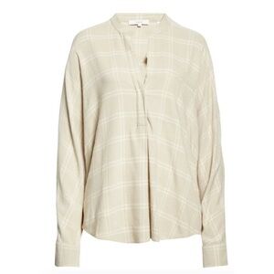 Vince shadow plaid top